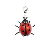 Coccinella Scarabeo pendente Miniblings Cerniera Pull Ciondolo Gomma Rosso