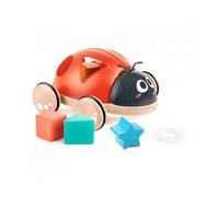COCCINELLA CON FORMINE ad incastro HAPE in legno e plastica E0364 età 12 mesi +
