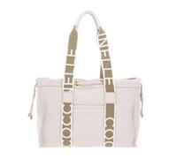 COCCINELLE 2Day Signature Handbag Grained Leather Lambskin White