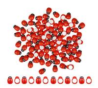 Coccinelle Adesivo, 100 Pezzi Mini Coccinelle Legno Piccole Coccinelle per l'artigianato Fai da Te Scrapbooking Party Wedding Decorazione (9 * 12 mm)