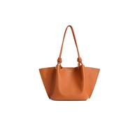 Coccinelle borsa a tracolla Finn Handbag pelle grana Crab marrone chiaro