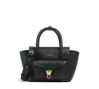 Coccinelle Beat Double Borsa a mano nero, pelle di vacchetta grana, donna