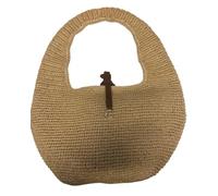 Coccinelle Borsa a Spalla C-ME SUMMER MAXI, Natural Cognac, Tessuto, Chiusura a Clip, 44x26x4 cm