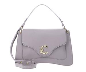 COCCINELLE borsa a tracolla C-Me Grained Leather Handbag Oyster