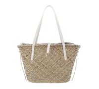 Coccinelle borsa a tracolla C-Me Summer Straw Shopper Natural/Pearl beige