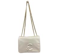 Coccinelle Borsa a Tracolla Dulse, Pelle Spazzolata, Beige Sandshell, 19x13x8 cm, Chiusura a Clip