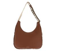 COCCINELLE Handbag Double Grainy Leather M Cognac / Noir