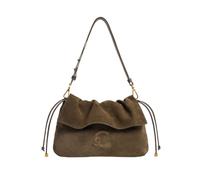 Coccinelle Pelle borsa a tracolla Lidia Handbag Suede Leather/Smooth Leather Fango/Fango verde scuro