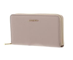 COCCINELLE borsa Metallic Soft Wallet Grained Leather Rosette