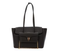 Coccinelle Pelle borsa shopper borsa a tracolla Double Beat Grained Leather Handbag Fango verde scuro