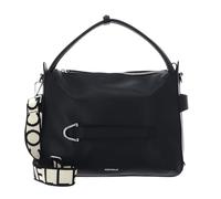 COCCINELLE borsetta Gretel Ribbon Handbag Grained Leather Noir