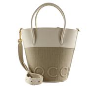 COCCINELLE borsetta Myrtha Canvas Handbag Natural / Blanco