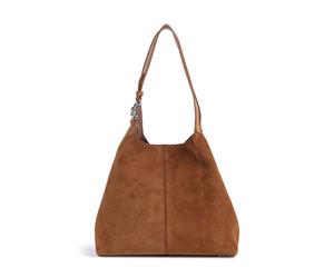 Coccinelle C-Easy Suede Borsa hobo marrone, pelle bovina ruvida, donna