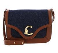 Coccinelle C-Me Denim Shoulder Bag Blue Denim/Cognac