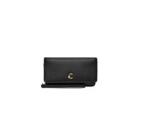 Coccinelle Pelle portafoglio pochette C-Me Envelopes Grained Leather Noir nero