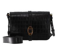 COCCINELLE Croco Crossbody Bag Noir / Noir
