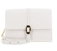 Coccinelle Borsa a Tracolla Dorian in Pelle, 19,5 x 15 x 6,5 cm, Bianco con Dettagli Oro