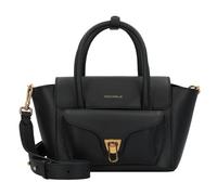 Coccinelle Double Beat Grained Leather Handbag Noir