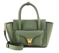 Coccinelle Double Beat Grained Leather Handbag Greenery