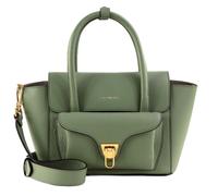 COCCINELLE Double Beat Grained Leather Handbag Greenery