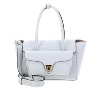 Coccinelle Double Beat Grained Leather Handbag Snow