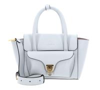 COCCINELLE Double Beat Grained Leather Handbag Snow