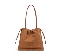 Coccinelle Dulse Borsa a secchiello marrone, pelle bovina ruvida, donna