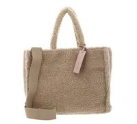 COCCINELLE Eco Shearling Grained Leather Shoulder Bag Natural