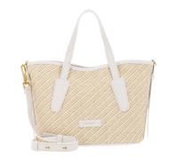 COCCINELLE Handbag Bicolor Straw M Mul. Blanco / Blan