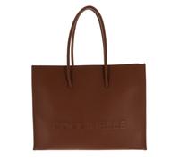 COCCINELLE Handbag Grained Leather Cognac