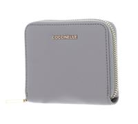COCCINELLE Metallic Soft Leather Zip Around Wallet Light Grey