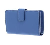 Coccinelle Pelle portafoglio Metallic Soft Mini Wallet Grained Leather Azul blu