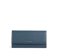 Coccinelle Metallic Soft Portafoglio blu, pelle granulata, donna