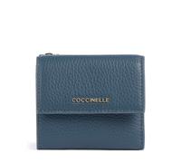 Coccinelle Portafoglio Metallic Soft – Pelle granulata – Blu – Donna