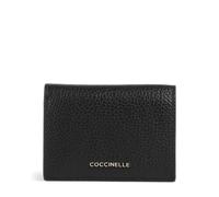 Coccinelle Metallic Soft Portafoglio nero, pelle di vacchetta grana, donna
