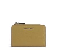 COCCINELLE Metallic Shiny Smooth Leather Card Holder Seagrass