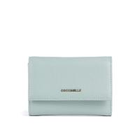 Coccinelle Pelle portafoglio Metallic Soft Wallet Grainy Leather Aquamarine celeste
