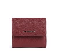 Coccinelle Metallic Soft Portafoglio rosso scuro, pelle, donna
