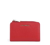 COCCINELLE Metallic Soft Credit Card Holder Scarlet