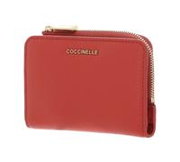 COCCINELLE Metallic Soft Wallet Grained Leather Grenadine Red