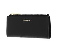 Coccinelle Metallic Soft Wallet Grained Leather Noir