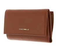 COCCINELLE Metallic Soft Wallet Grainy Leather Cognac