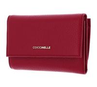 Coccinelle Metallic Soft Wallet Grainy Leather Sangria