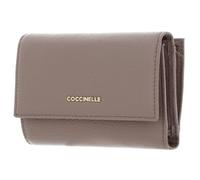 Coccinelle Portafoglio morbido in pelle metallizzata 14 cm warm taupe (TAS018035)