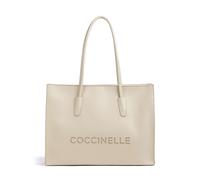 Coccinelle Myrtha Borsa shopper beige, pelle granulata, donna