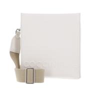 COCCINELLE Myrtha Maxi Log Crossbody Bag Grained Leather Blanco