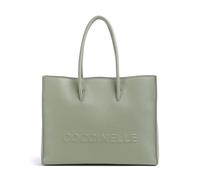 Coccinelle Myrtha Maxi Logo Borsa shopper verde, pelle granulata, donna