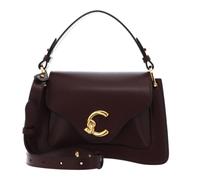 Coccinelle Pelle borsa a tracolla borsetta C-Me Calf Handbag Smooth Leather Berry viola scuro