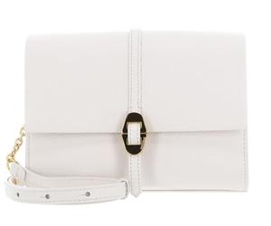 Coccinelle Pelle borsa a tracolla Dorian Mini Bag Grained Leather Blanco avorio