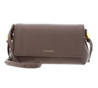 Coccinelle Pelle borsa a tracolla Thess Mini Bag Grained Leather Warm Taupe grigio talpa